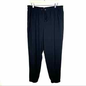 Michael Kors Black Elastic Waist Polished Casual Jogger Pants XL